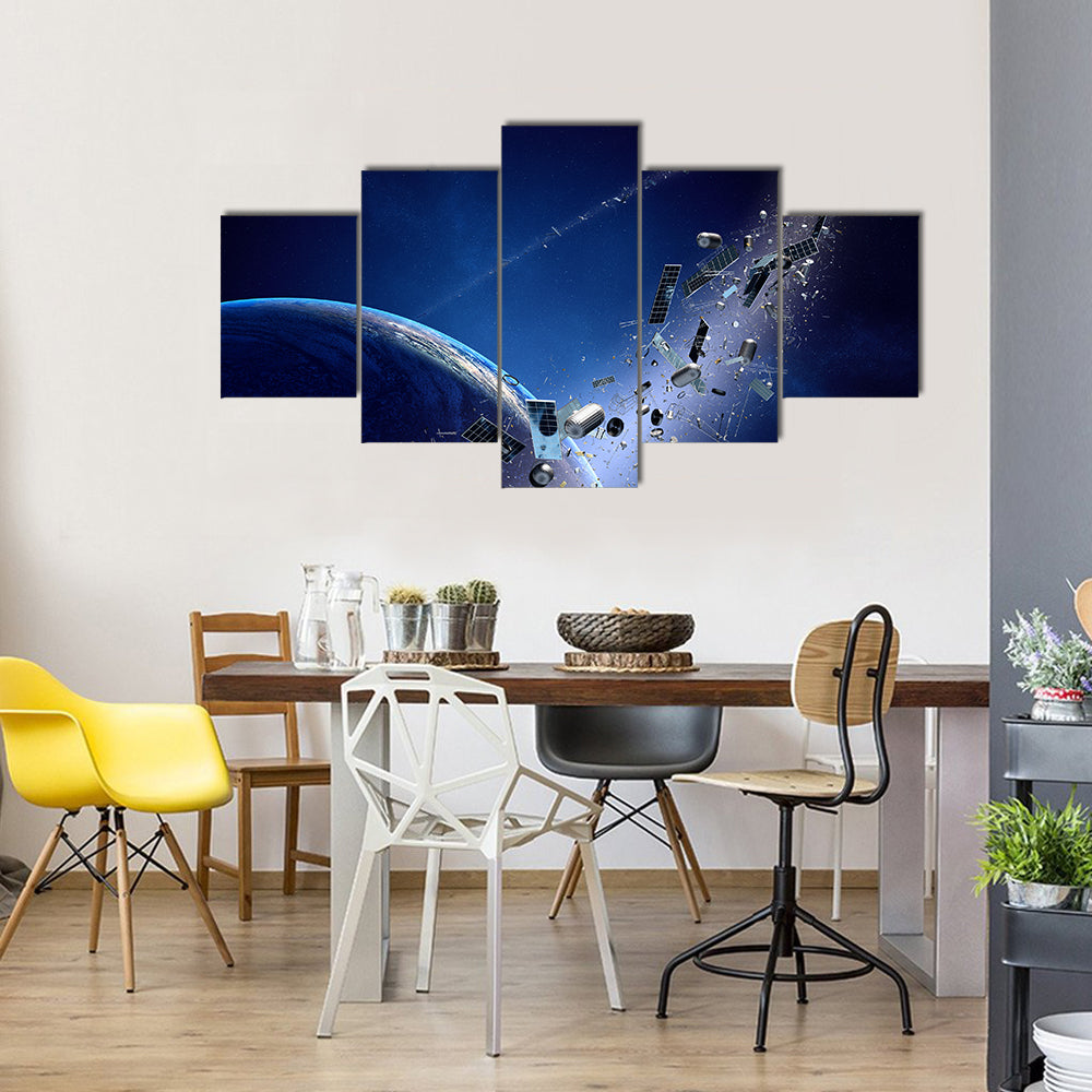The Space Pollution In The Suburb Multi Panel Canvas Wall Art