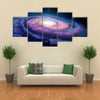 Milky Way With A Colorful Spiral Galaxy Multi Panel Canvas Wall Art