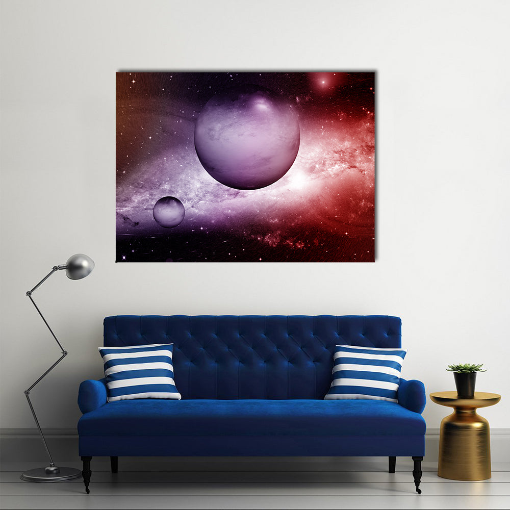 When Stars Dust And Nebula Makes A Combo In Far Galaxy Multi Panel Canvas Wall Art