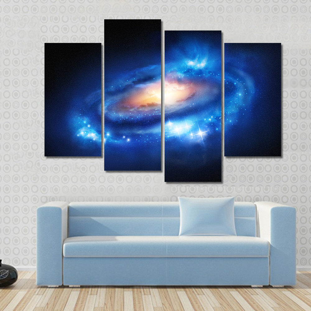 A Super Massive Galaxy In Outer Space Multi Panel Canvas Wall Art