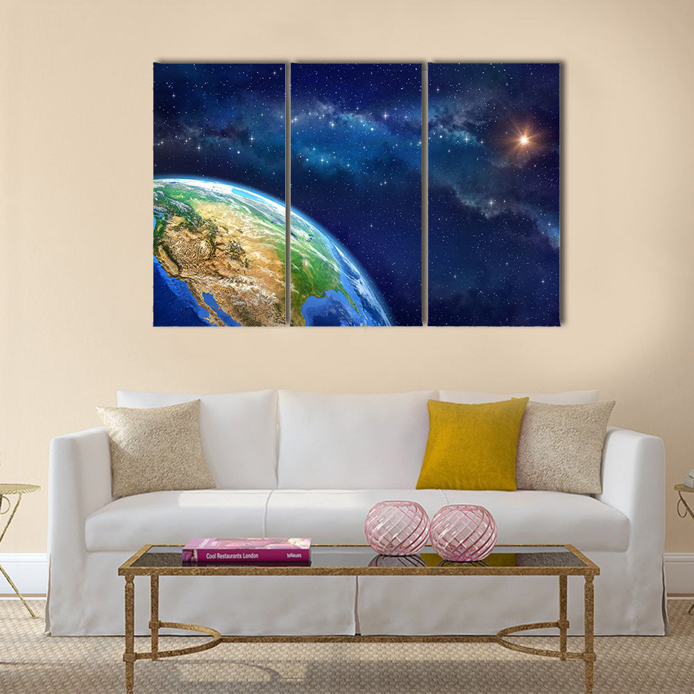 The Color Camouflaged Face Of Earth Multi Panel Canvas Wall Art