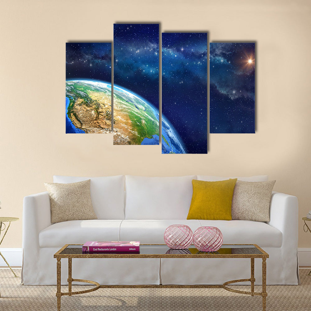 The Color Camouflaged Face Of Earth Multi Panel Canvas Wall Art