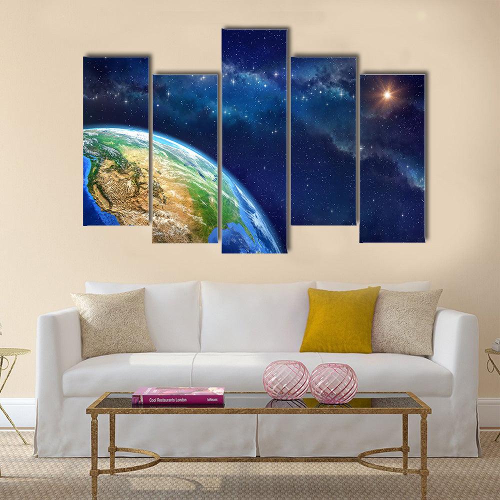 The Color Camouflaged Face Of Earth Multi Panel Canvas Wall Art