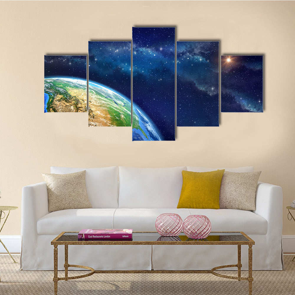 The Color Camouflaged Face Of Earth Multi Panel Canvas Wall Art