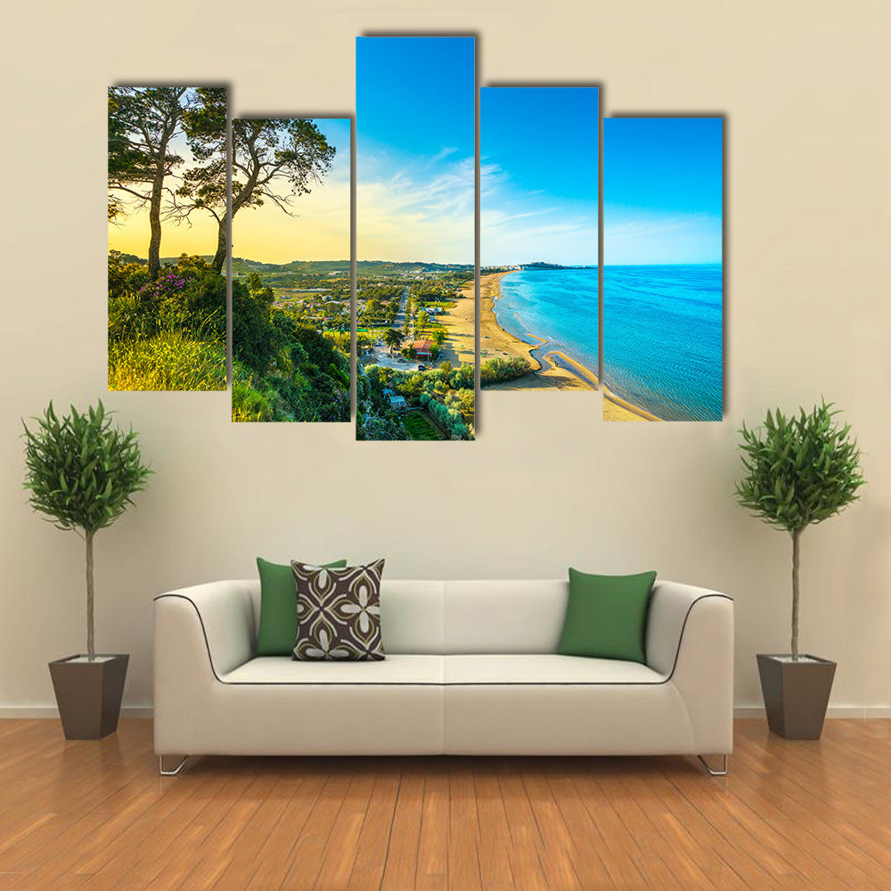 Vieste and Pizzomunno beach view Gargano peninsula Multi Panel Canvas Wall Art
