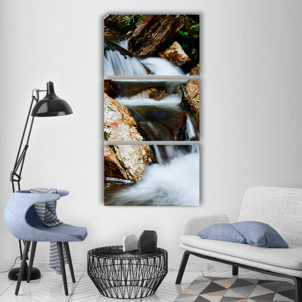 Abstract blur blurred cascade fall Vertical Canvas Wall Art
