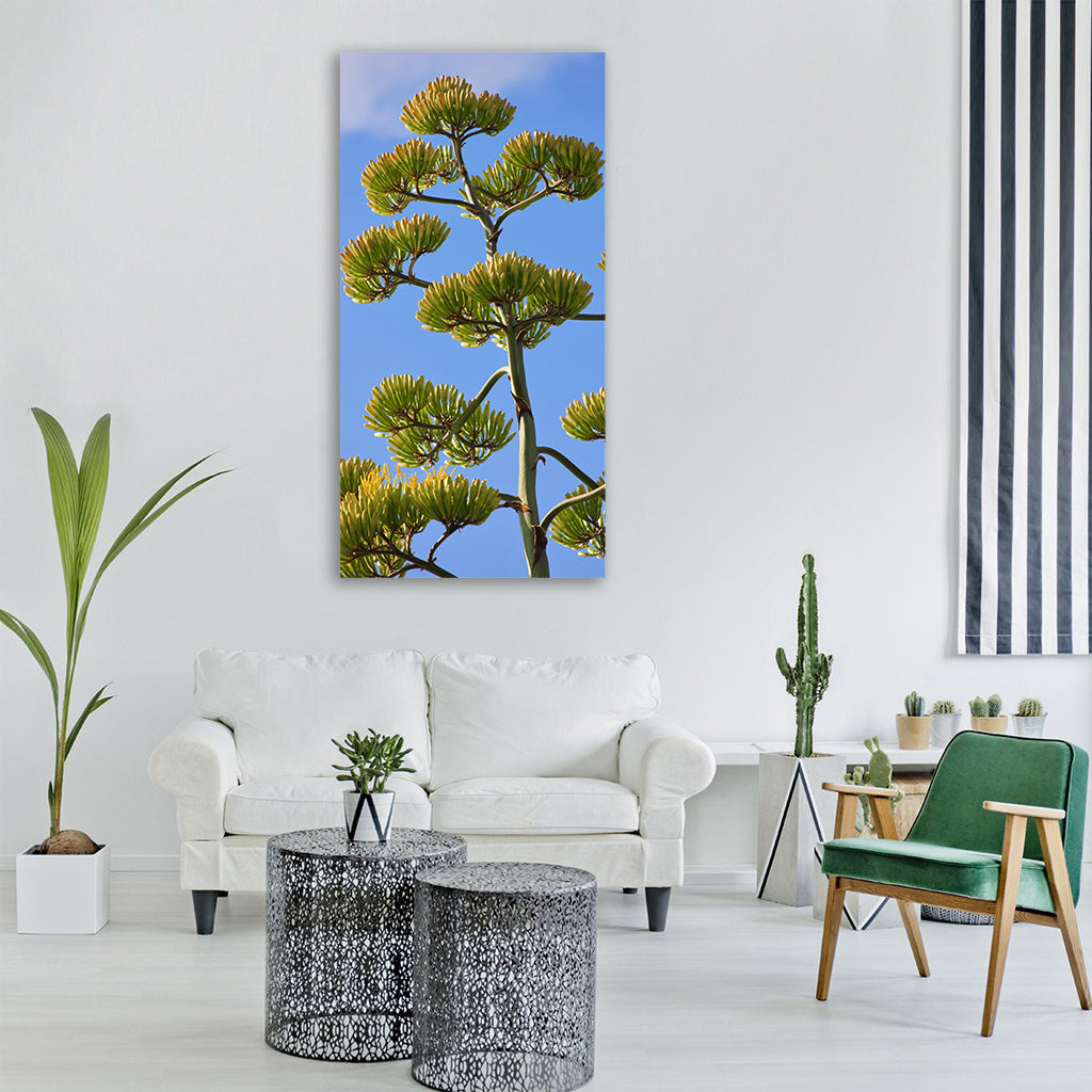 agave flower flowers inflorescence Vertical Canvas Wall Art