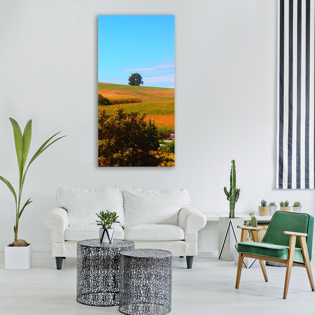 agriculture landscape nature rural Vertical Canvas Wall Art
