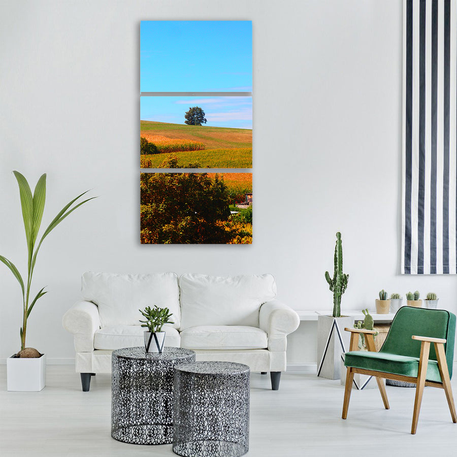 agriculture landscape nature rural Vertical Canvas Wall Art