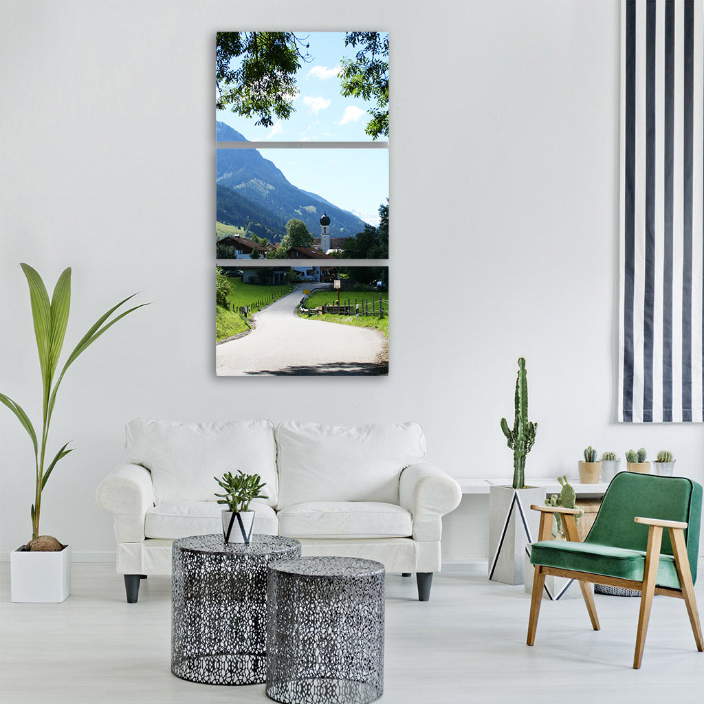 allgäu schöllang village alpine Vertical Canvas Wall Art
