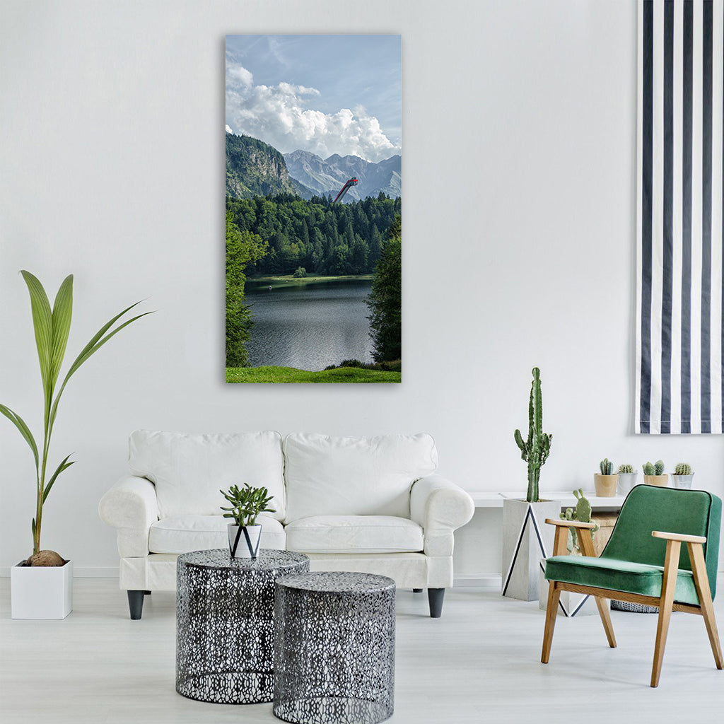 allgäu oberstdorf ski jump Vertical Canvas Wall Art