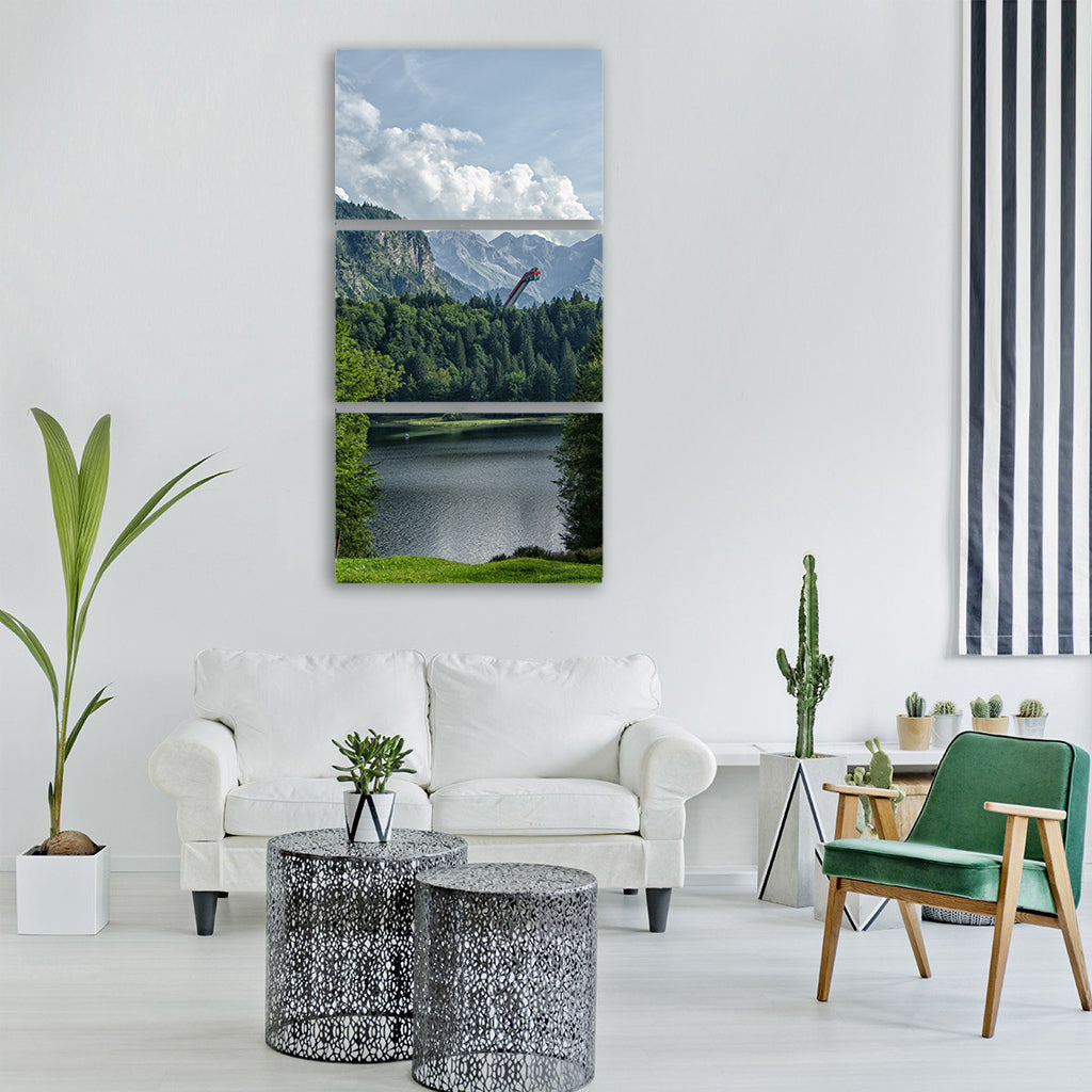 allgäu oberstdorf ski jump Vertical Canvas Wall Art