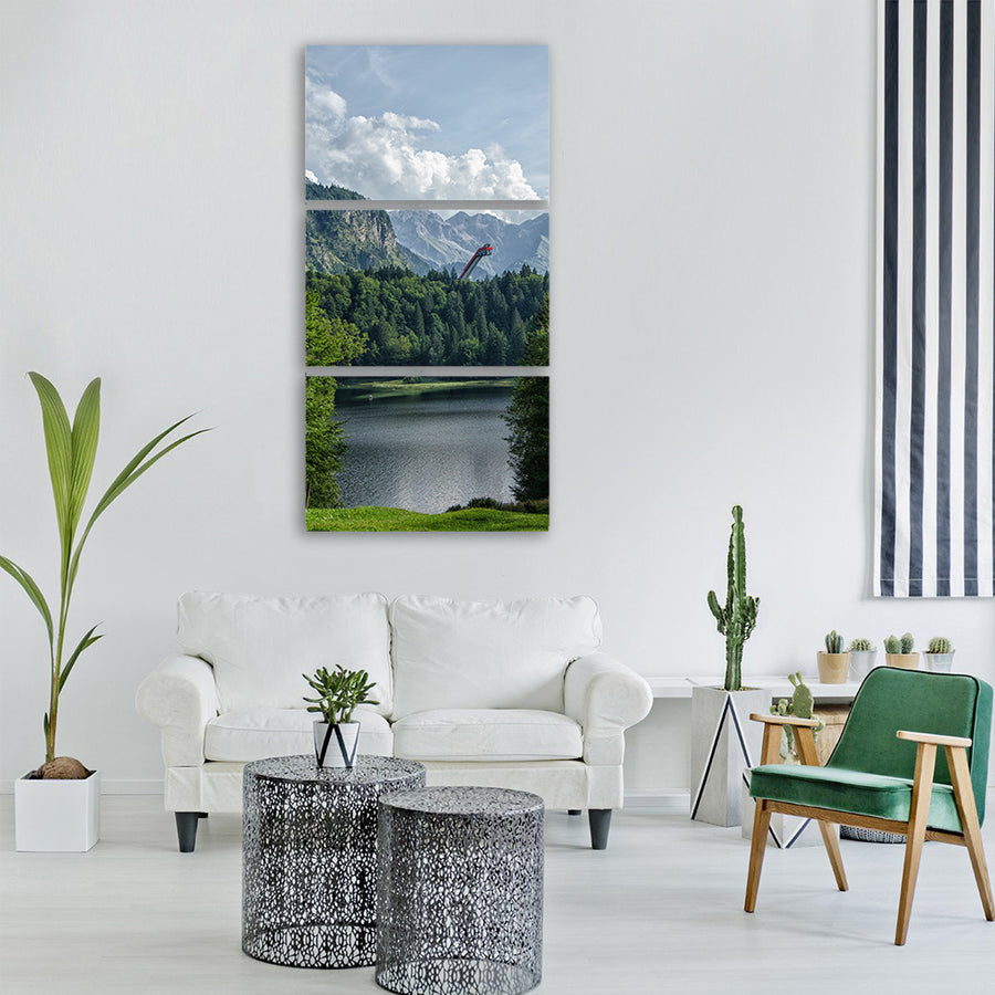 allgäu oberstdorf ski jump Vertical Canvas Wall Art