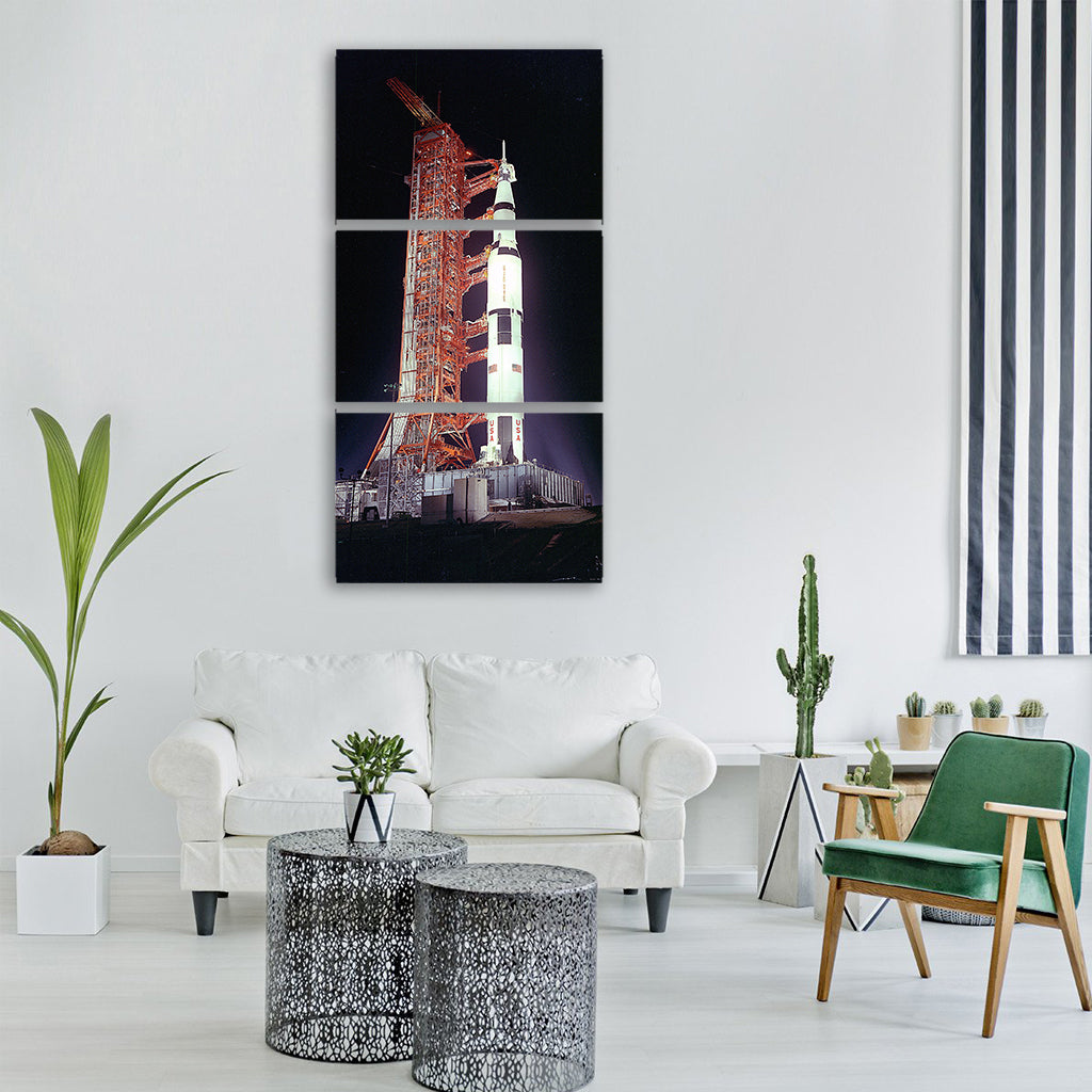 Apollo-17 launch pad pre launch Vertical Canvas Wall Art