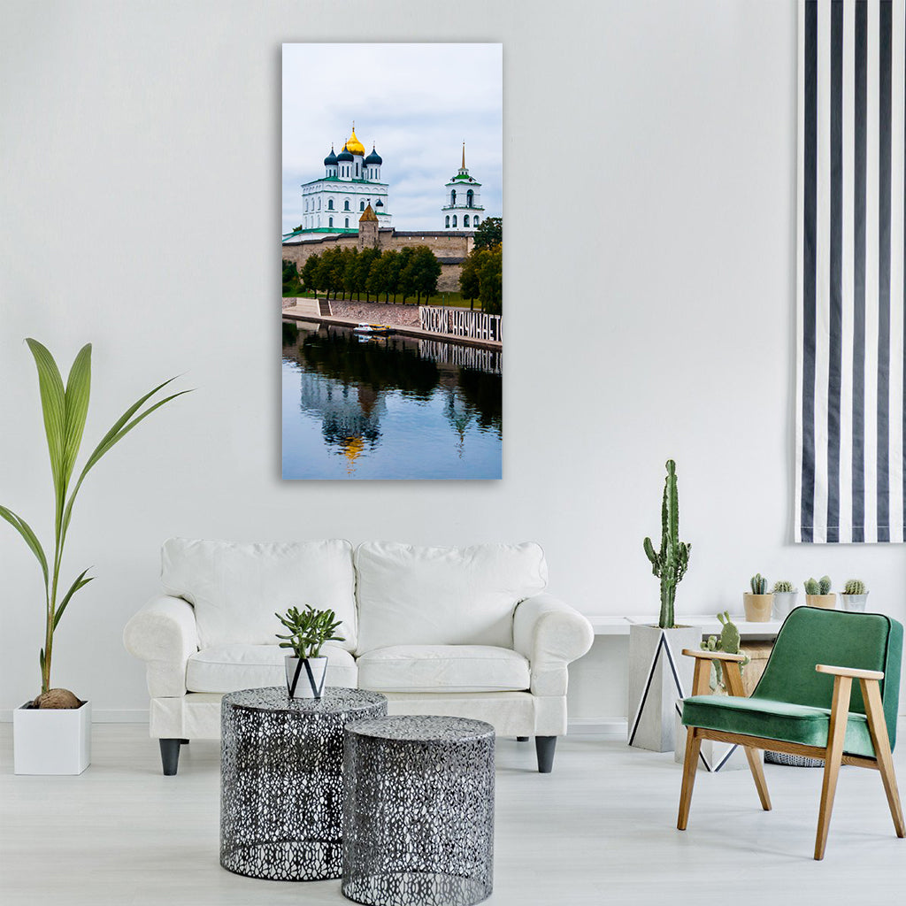 architecture travel water river Vertical Canvas Wall Art