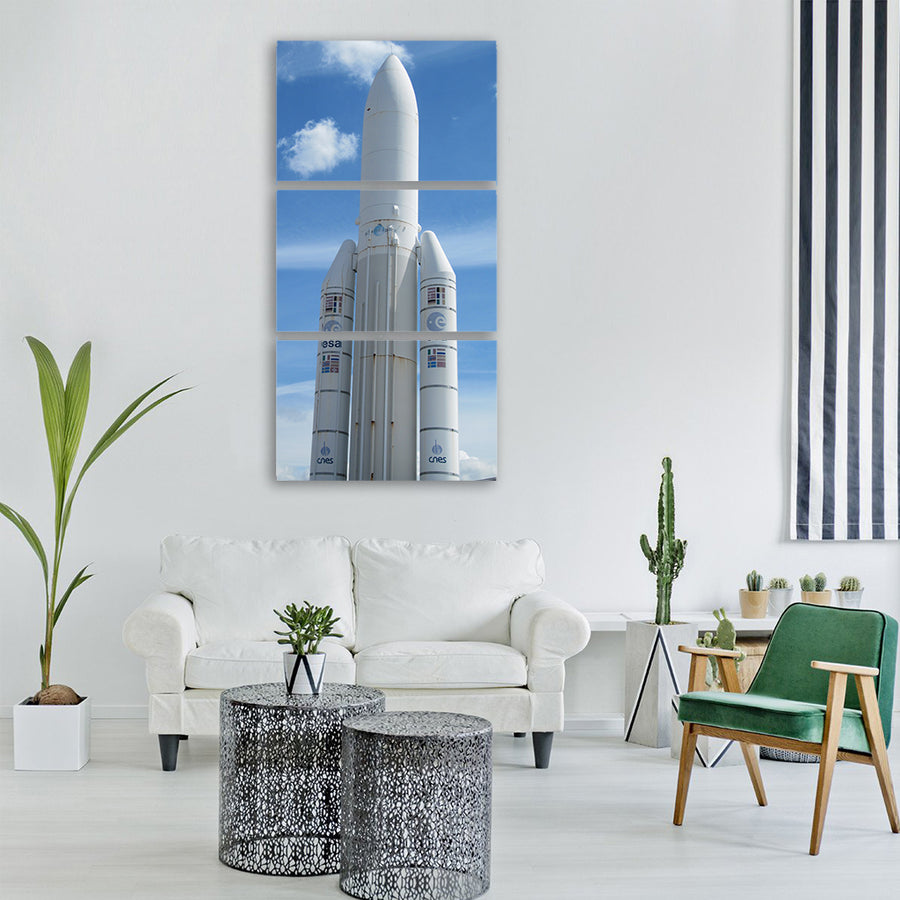 Ariane rocket space universe-esa Vertical Canvas Wall Art