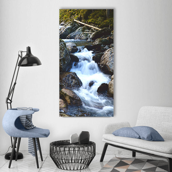 Austria tyrol kelchsau waterfall Vertical Canvas Wall Art