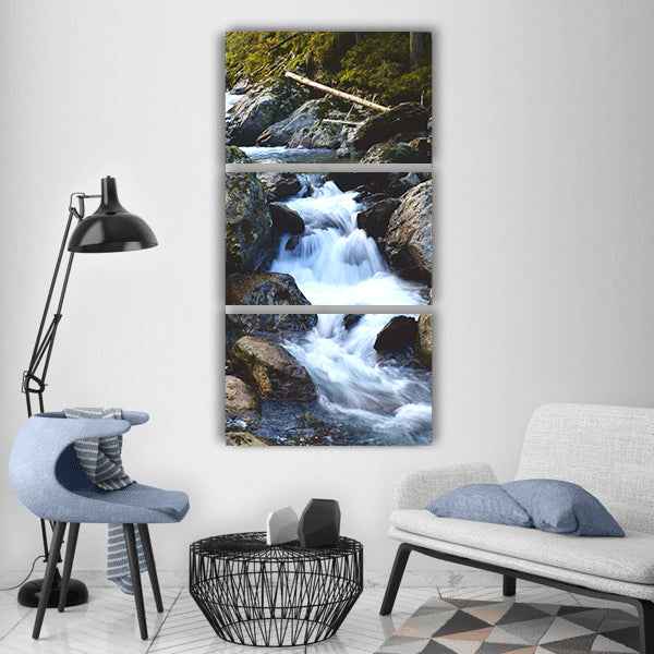 Austria tyrol kelchsau waterfall Vertical Canvas Wall Art