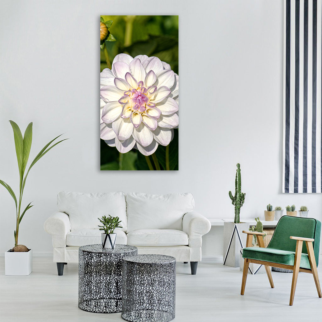 autumn dahlia blossom bloom flower Vertical Canvas Wall Art