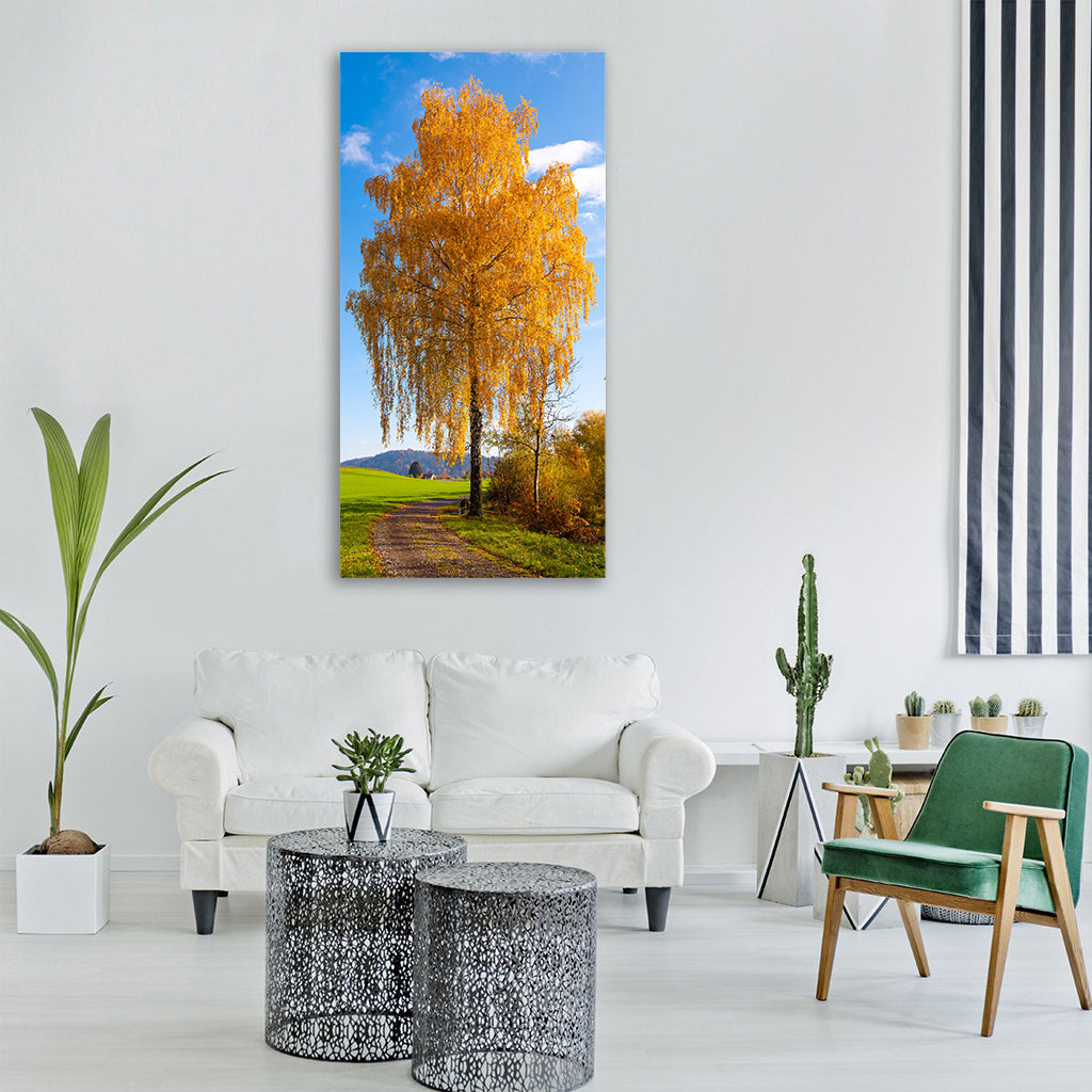 autumn cute sky nature fall color Vertical Canvas Wall Art