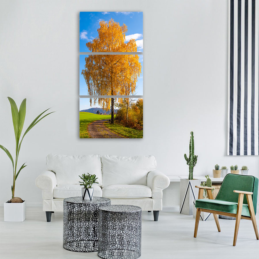 autumn cute sky nature fall color Vertical Canvas Wall Art