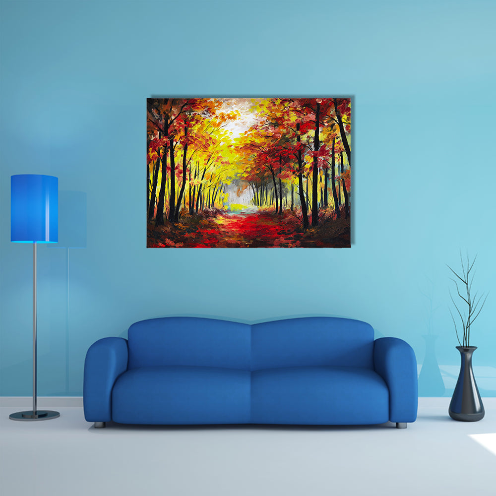 The Autumn Woods Multi Panel Canvas Wall Art