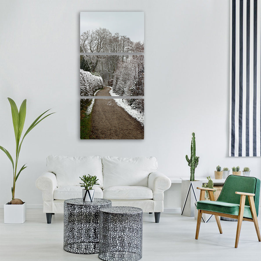 away winter trees winter mood snow Vertical Canvas Wall Art
