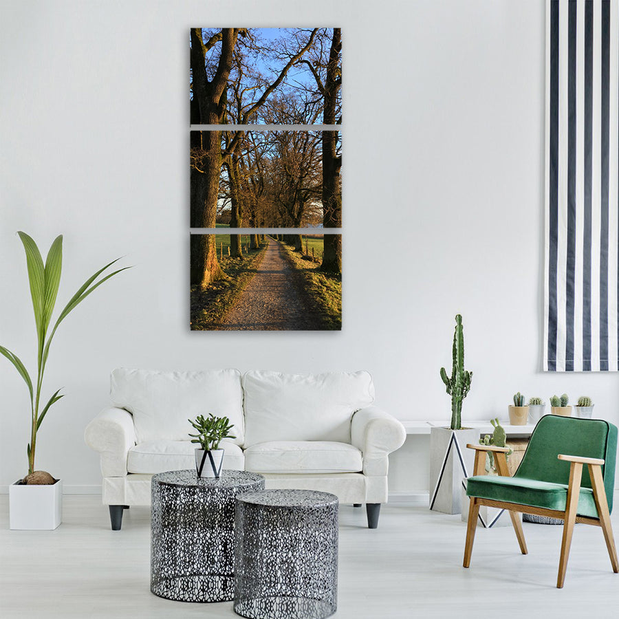 away winter hike Vertical Canvas Wall Art