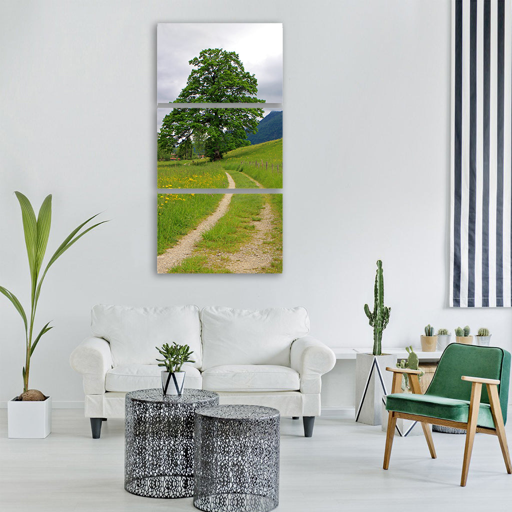 away lane tree individually nature Vertical Canvas Wall Art