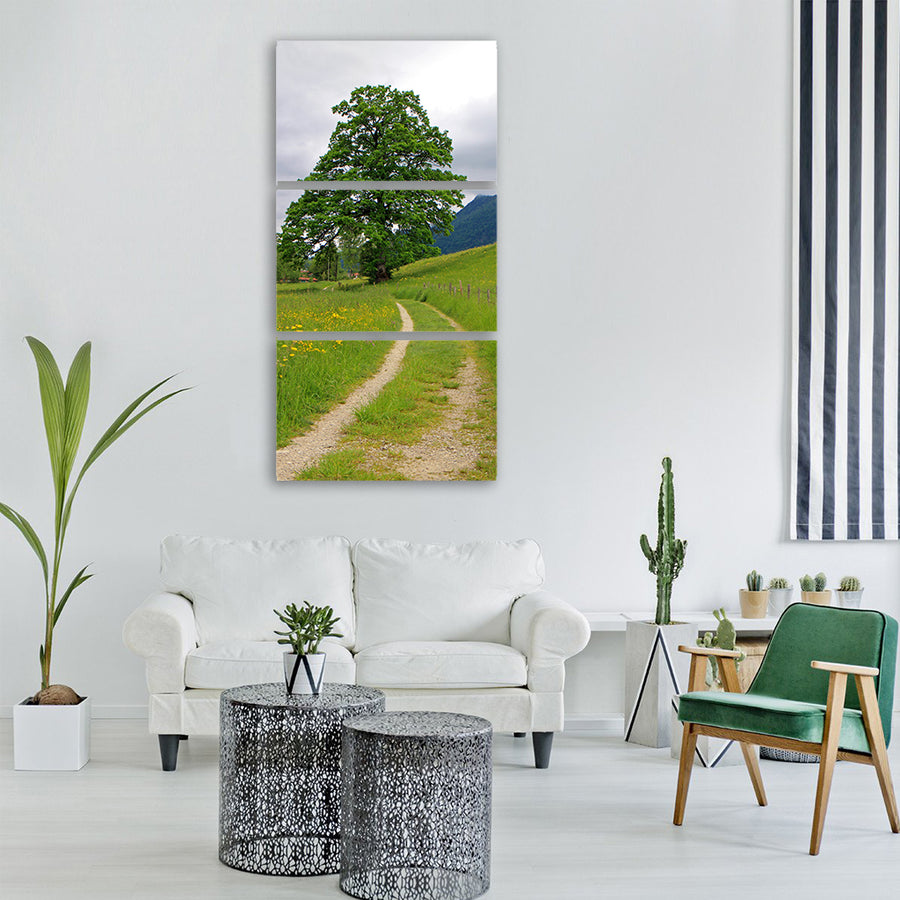 away lane tree individually nature Vertical Canvas Wall Art