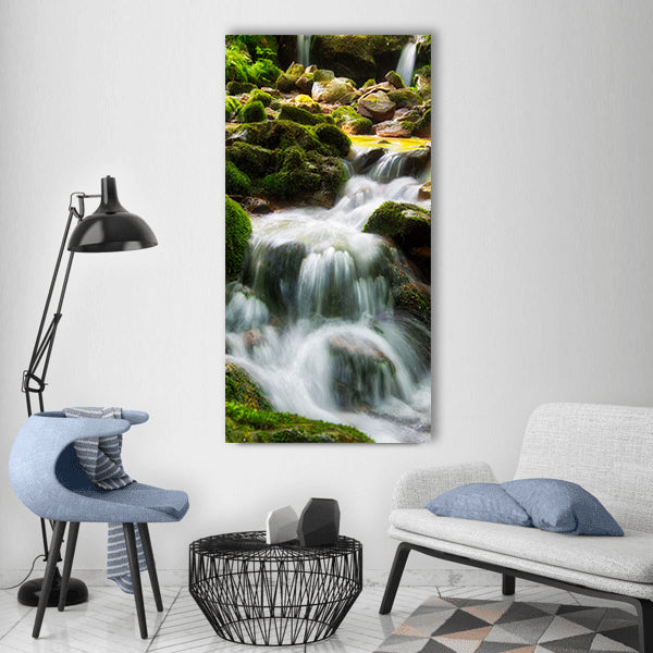 Bach torrent water nature Vertical Canvas Wall Art