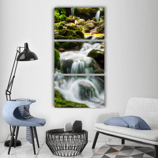 Bach torrent water nature Vertical Canvas Wall Art