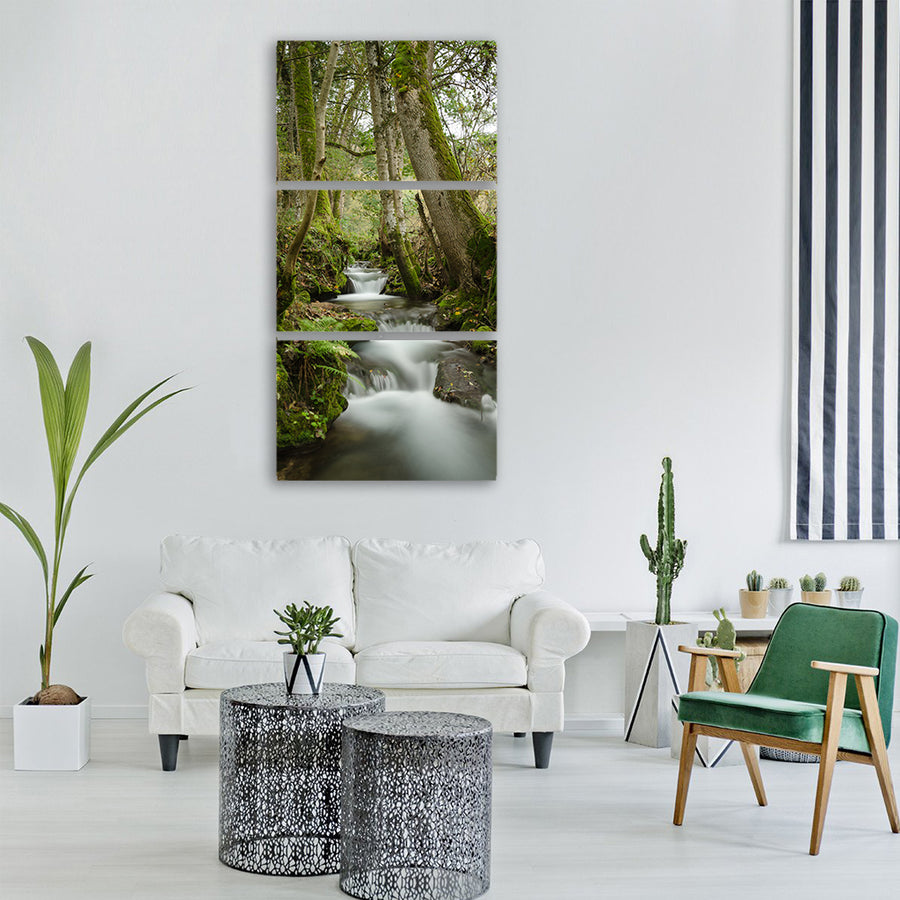 bad urach germany river Vertical Canvas Wall Art