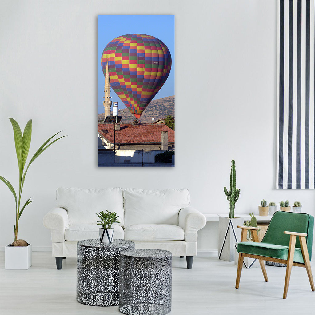 balloon balloons ballooning sky Vertical Canvas Wall Art