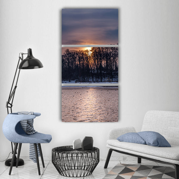 Baltic sea coast nature landscape Vertical Canvas Wall Art