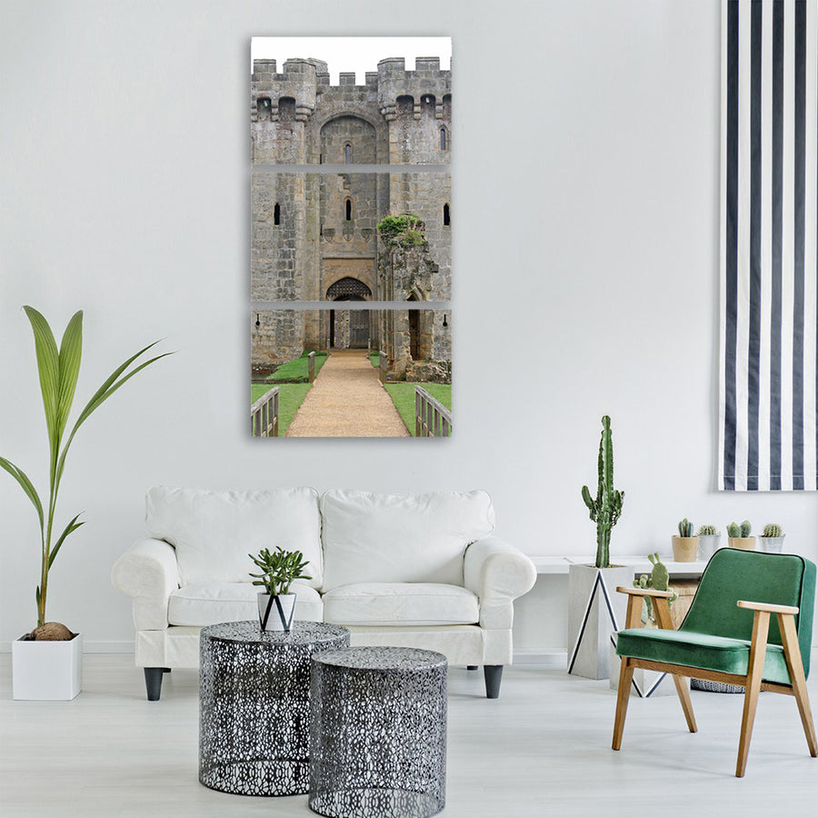 battlements blue britain british Vertical Canvas Wall Art