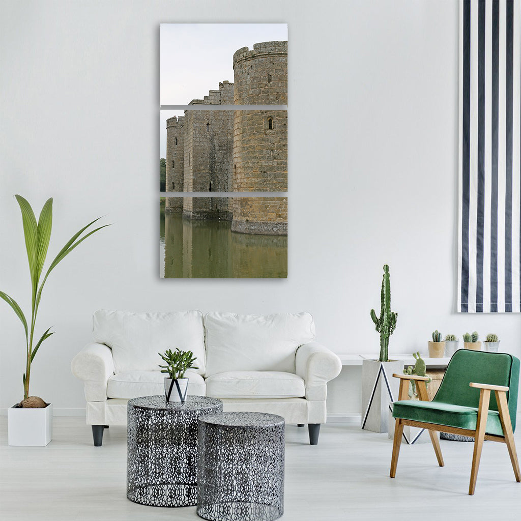 battlements blue britain british Vertical Canvas Wall Art