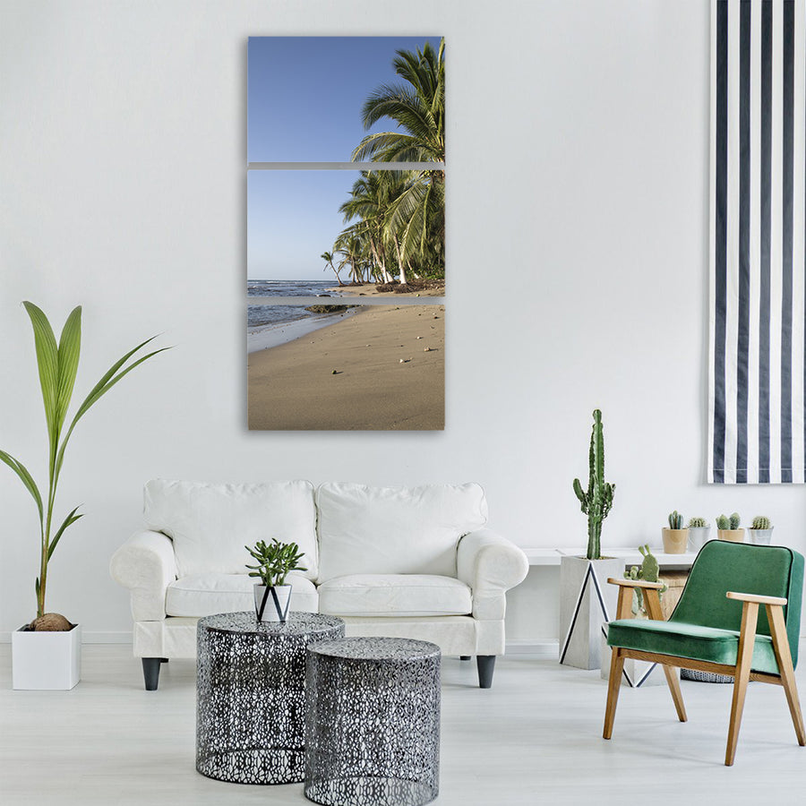 beachsea ocean sand waves water Vertical Canvas Wall Art