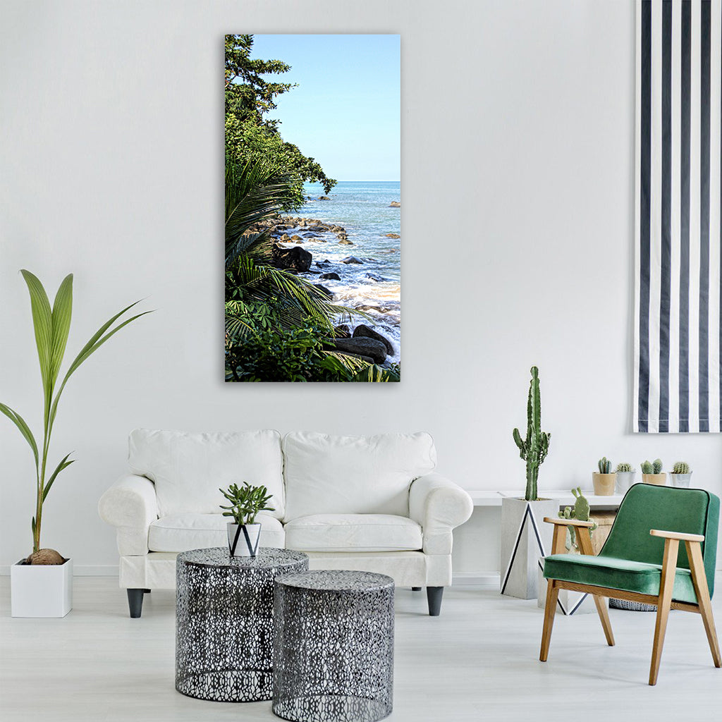 beach thailand sea water Vertical Canvas Wall Art