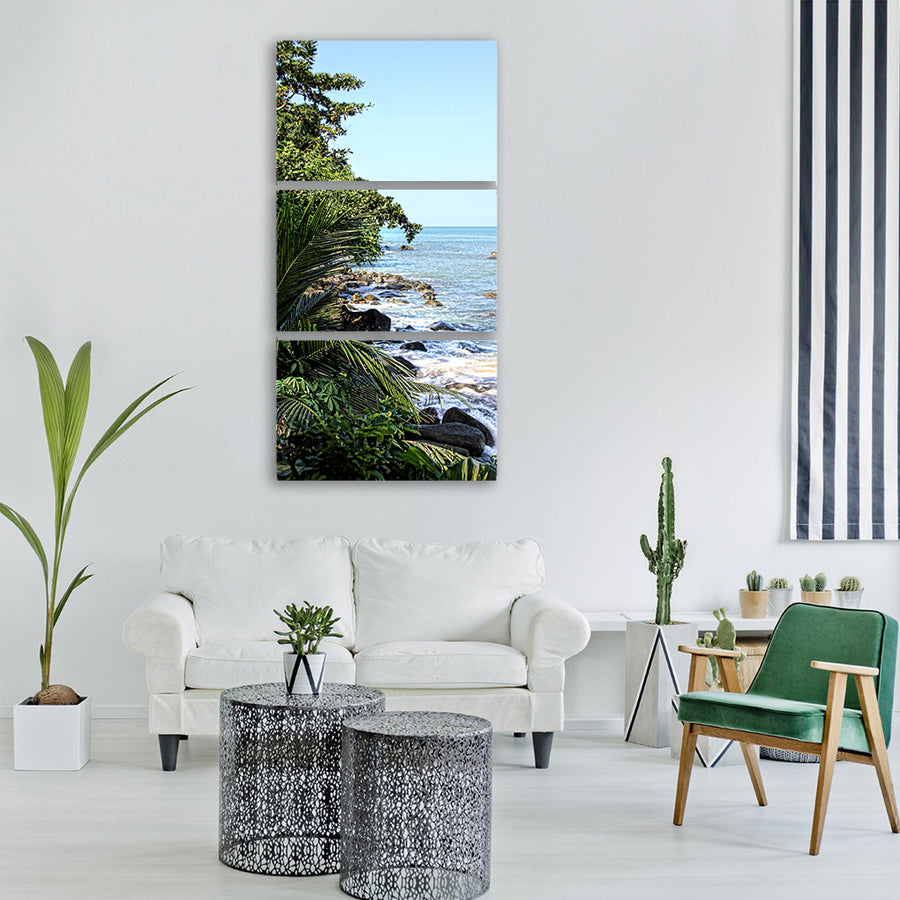 beach thailand sea water Vertical Canvas Wall Art