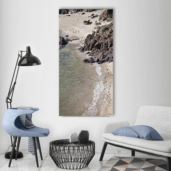 Beach sand coastal korea Vertical Canvas Wall Art
