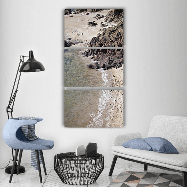Beach sand coastal korea Vertical Canvas Wall Art