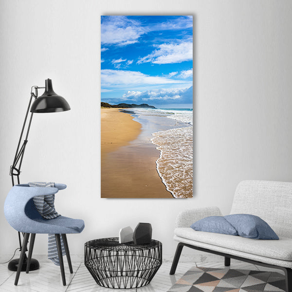 Beach byron bay lighthouse cloud Vertical Canvas Wall Art