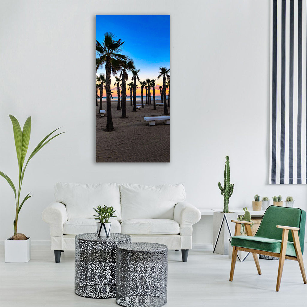 beach summer holidays Vertical Canvas Wall Art