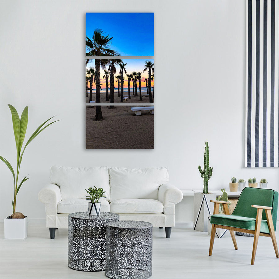 beach summer holidays Vertical Canvas Wall Art