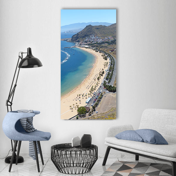 Amazing Beach water sea coast sand beach Vertical Canvas Wall Art