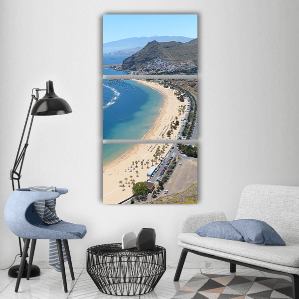 Amazing Beach water sea coast sand beach Vertical Canvas Wall Art