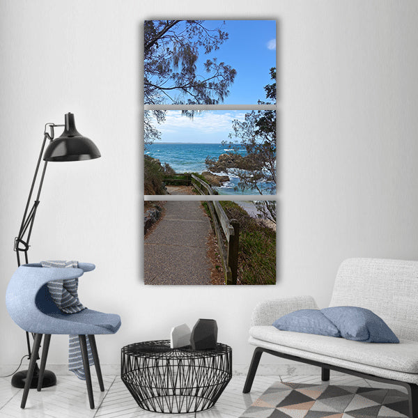 Beach vista scenic coasta Vertical Canvas Wall Art