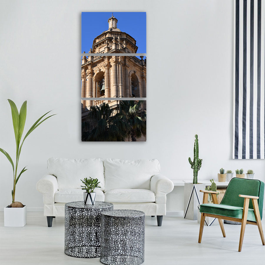 bell tower steeple church Vertical Canvas Wall Art