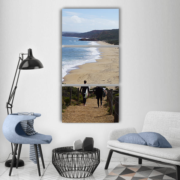 Bells beach surfers australia beach Vertical Canvas Wall Art